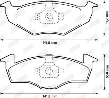 Jurid 571923D - Тормозные колодки, дисковые, комплект www.autospares.lv