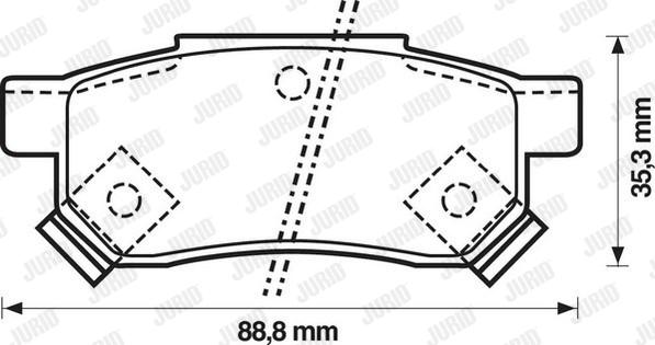 Jurid 571977J - Тормозные колодки, дисковые, комплект www.autospares.lv