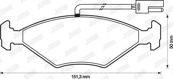 Jurid 571449D - Brake Pad Set, disc brake www.autospares.lv