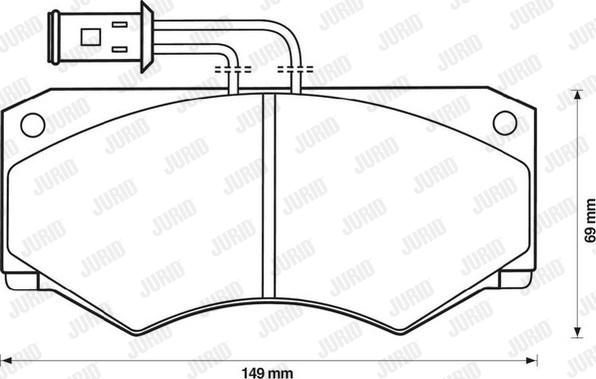 Jurid 571446J - Bremžu uzliku kompl., Disku bremzes autospares.lv