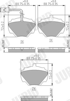 Jurid 571440J - Bremžu uzliku kompl., Disku bremzes www.autospares.lv