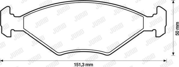 Jurid 571448D - Тормозные колодки, дисковые, комплект www.autospares.lv