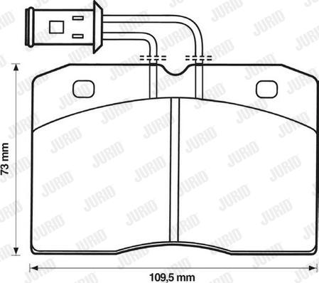 Jurid 571842J - Тормозные колодки, дисковые, комплект www.autospares.lv