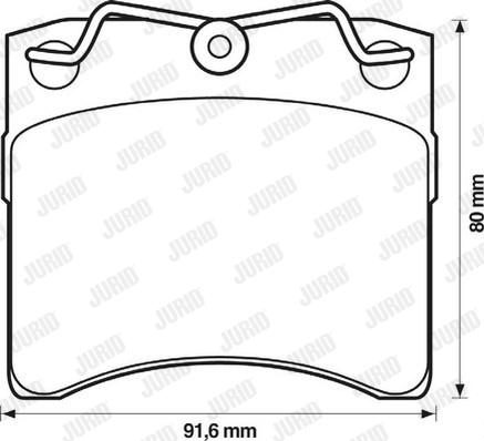 Jurid 571458J - Тормозные колодки, дисковые, комплект www.autospares.lv