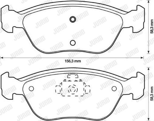 Jurid 571457J - Bremžu uzliku kompl., Disku bremzes www.autospares.lv