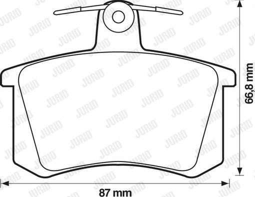 Jurid 571462D - Тормозные колодки, дисковые, комплект www.autospares.lv