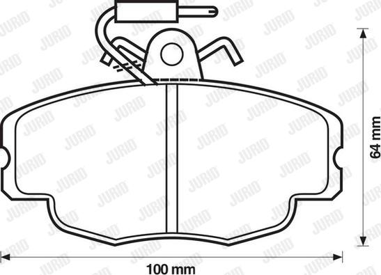 Jurid 571405D - Bremžu uzliku kompl., Disku bremzes www.autospares.lv