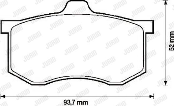 Jurid 571403J - Тормозные колодки, дисковые, комплект www.autospares.lv