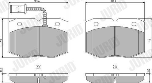 Jurid 571416J - Bremžu uzliku kompl., Disku bremzes www.autospares.lv