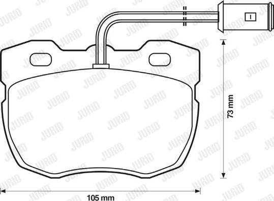 Jurid 571439D - Тормозные колодки, дисковые, комплект www.autospares.lv