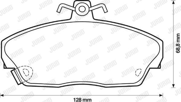 Jurid 571438D - Bremžu uzliku kompl., Disku bremzes autospares.lv