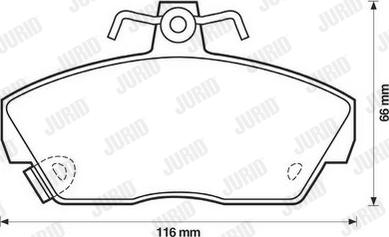 Jurid 571437J - Bremžu uzliku kompl., Disku bremzes autospares.lv