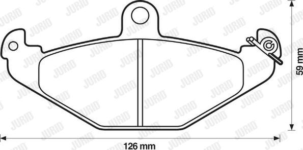 Jurid 571425D - Bremžu uzliku kompl., Disku bremzes autospares.lv