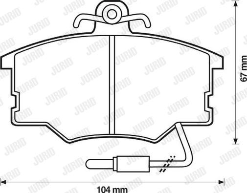 Jurid 571426D - Bremžu uzliku kompl., Disku bremzes autospares.lv