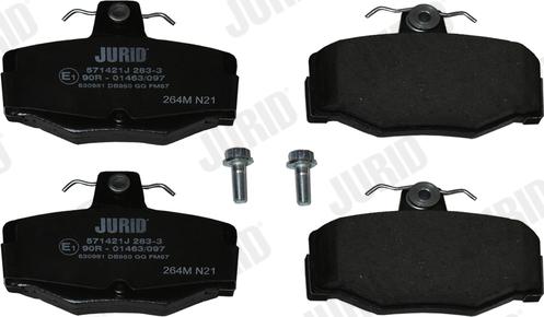 Jurid 571421J - Bremžu uzliku kompl., Disku bremzes www.autospares.lv