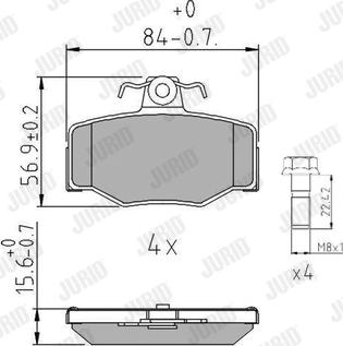 Jurid 571421J - Тормозные колодки, дисковые, комплект www.autospares.lv