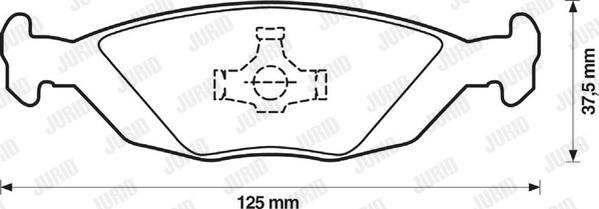 Jurid 571428D - Bremžu uzliku kompl., Disku bremzes www.autospares.lv