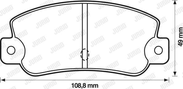 Jurid 571474J - Тормозные колодки, дисковые, комплект www.autospares.lv