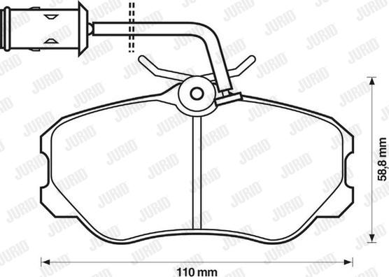 Jurid 571471J - Тормозные колодки, дисковые, комплект www.autospares.lv