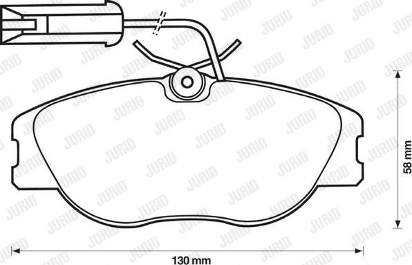 Jurid 571472J - Тормозные колодки, дисковые, комплект www.autospares.lv