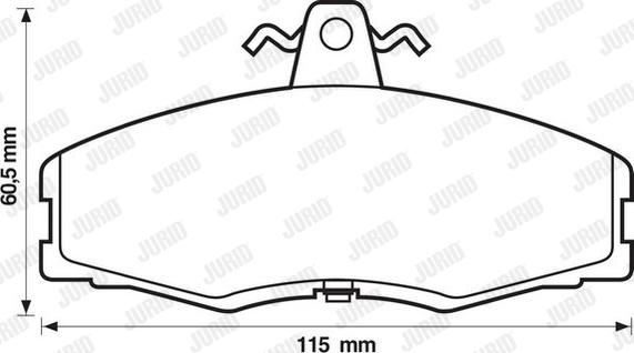 Jurid 571540D - Bremžu uzliku kompl., Disku bremzes www.autospares.lv