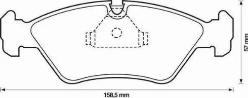 Jurid 571542J-AS - Тормозные колодки, дисковые, комплект www.autospares.lv