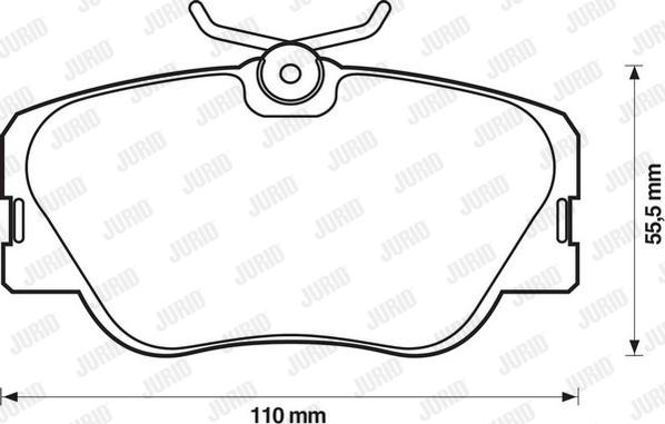 Jurid 571560J - Тормозные колодки, дисковые, комплект www.autospares.lv