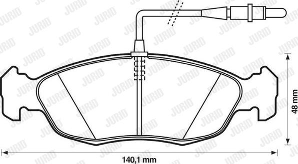 Jurid 571509D - Brake Pad Set, disc brake www.autospares.lv