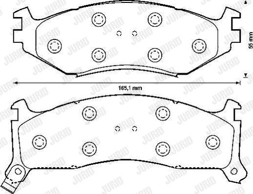 Jurid 571515J - Bremžu uzliku kompl., Disku bremzes www.autospares.lv