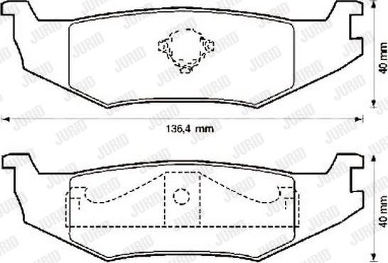 Jurid 571516J - Bremžu uzliku kompl., Disku bremzes www.autospares.lv