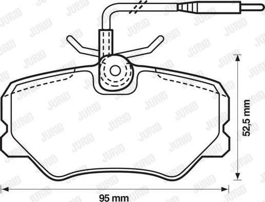 Jurid 571510J - Тормозные колодки, дисковые, комплект www.autospares.lv