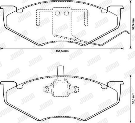 Jurid 571518J - Bremžu uzliku kompl., Disku bremzes www.autospares.lv