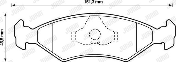 Jurid 571536J - Тормозные колодки, дисковые, комплект www.autospares.lv