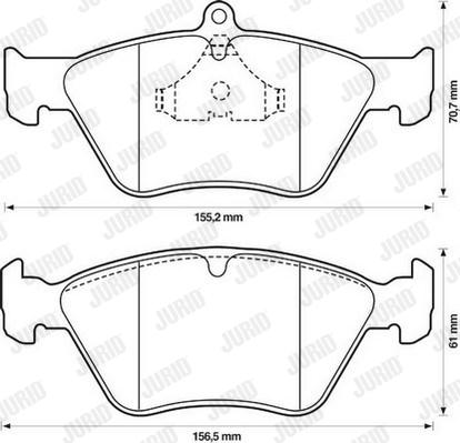 Jurid 571530J - Bremžu uzliku kompl., Disku bremzes www.autospares.lv