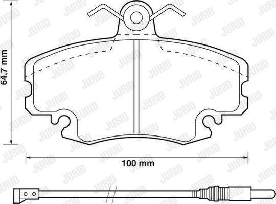 Jurid 571526D - Bremžu uzliku kompl., Disku bremzes www.autospares.lv