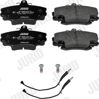 Jurid 571526J - Bremžu uzliku kompl., Disku bremzes www.autospares.lv