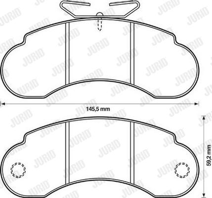 Jurid 571521J - Bremžu uzliku kompl., Disku bremzes www.autospares.lv