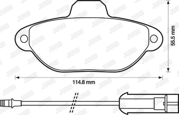 Jurid 571523D - Bremžu uzliku kompl., Disku bremzes www.autospares.lv