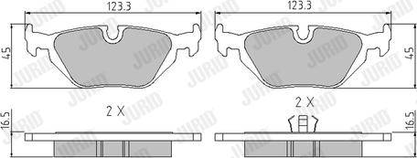 Jurid 571527J - Bremžu uzliku kompl., Disku bremzes www.autospares.lv