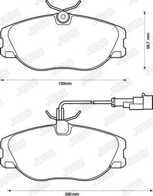 Jurid 571894J - Bremžu uzliku kompl., Disku bremzes www.autospares.lv