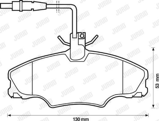 Jurid 571897D - Тормозные колодки, дисковые, комплект www.autospares.lv