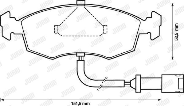 Jurid 571849J - Тормозные колодки, дисковые, комплект www.autospares.lv