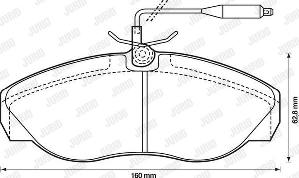 Jurid 571840D - Bremžu uzliku kompl., Disku bremzes www.autospares.lv