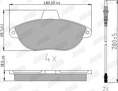 Jurid 571843J - Brake Pad Set, disc brake www.autospares.lv