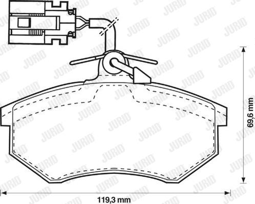 Jurid 571856J - Bremžu uzliku kompl., Disku bremzes www.autospares.lv