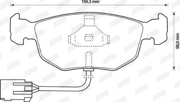 Jurid 571851J - Bremžu uzliku kompl., Disku bremzes www.autospares.lv