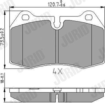 Jurid 571852J - Bremžu uzliku kompl., Disku bremzes www.autospares.lv