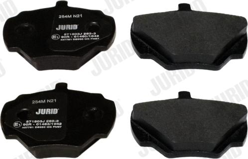 Jurid 571803J - Тормозные колодки, дисковые, комплект www.autospares.lv