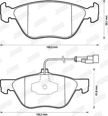 Jurid 571884J - Brake Pad Set, disc brake www.autospares.lv