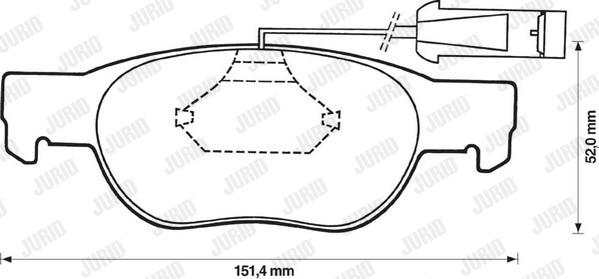 Jurid 571882J - Тормозные колодки, дисковые, комплект www.autospares.lv